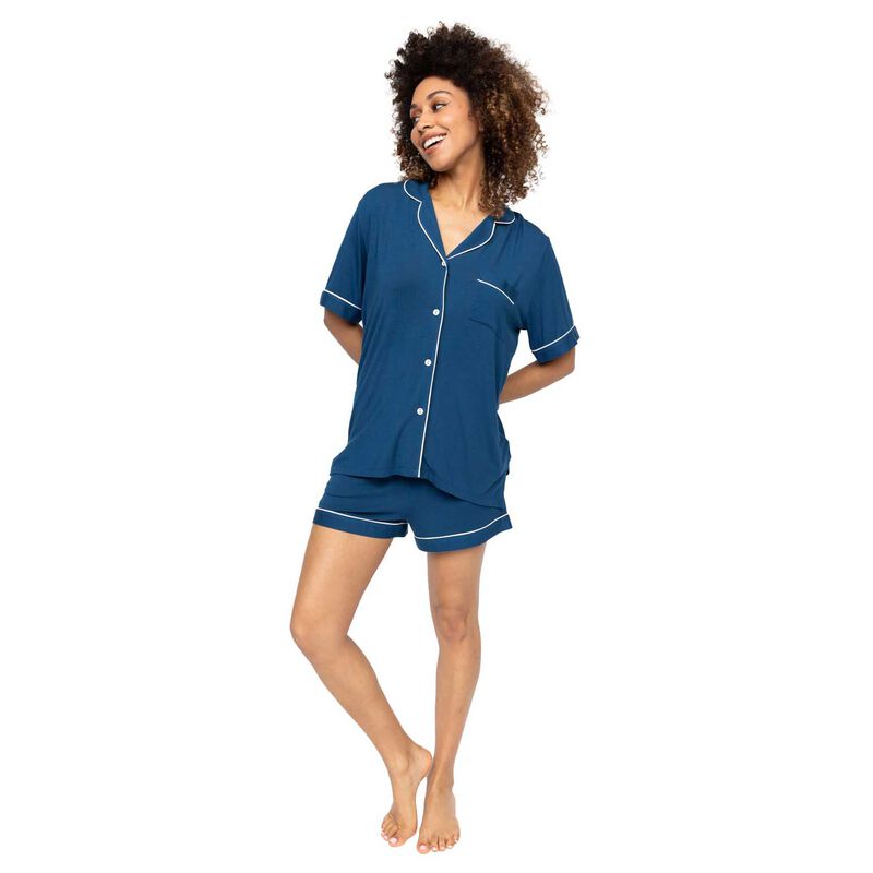 Cyberjammies Teal Blue Revere Jersey Short Sleeve Shorty Set image number 0
